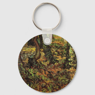 Tree Trunks with Ivy by Vincent van Gogh Keychain