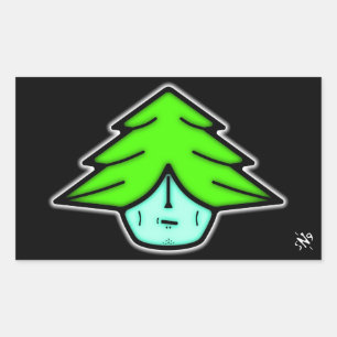Tree warrior (cartoon like face) v2 sticker