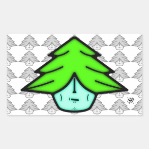 Tree Warrior Cartoon Nature Creature Sticker