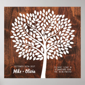 Tree Wedding Guest Book Alternative | 190 Leaves