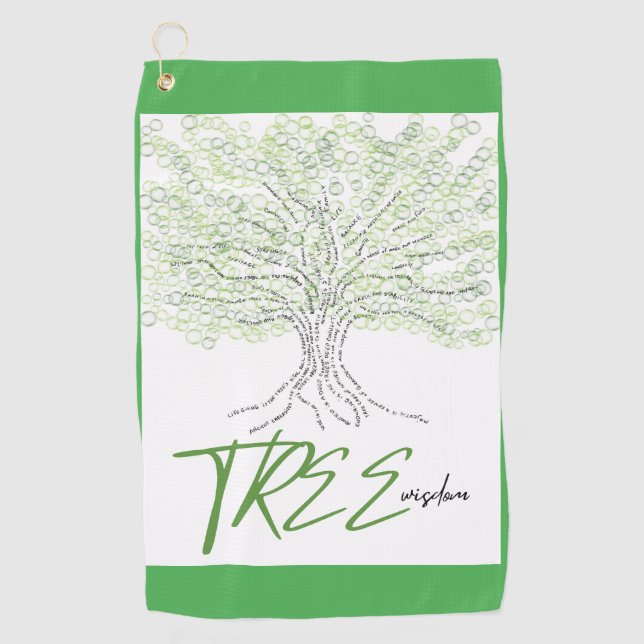 Tree Wisdom Golf Towel (Front)