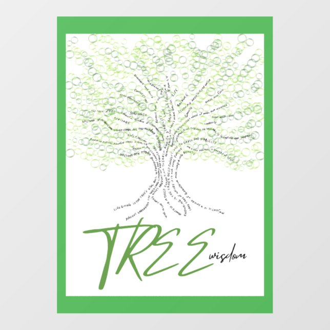 Tree Wisdom Window Cling (Sheet)