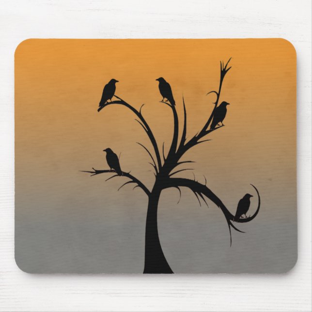 Tree with Crows Mouse Pad (Front)