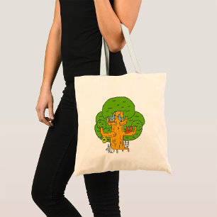 Tree with Forest Animals Cute Nature  Tote Bag