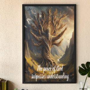 Tree with Gods peace surpasses all Poster
