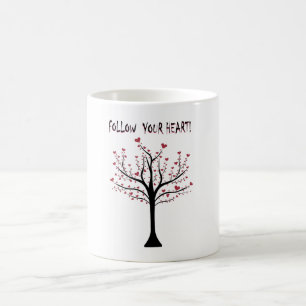 tree with hearts follow my heart   coffee mug