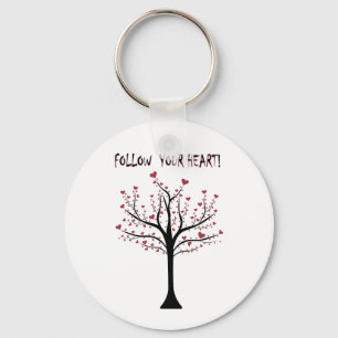 tree with hearts follow my heart keychain