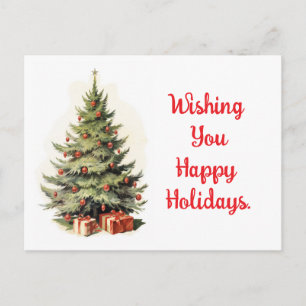 Tree With Presents Holiday Postcard