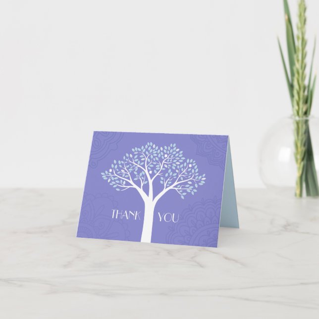 TREE WITH STARS Thank You Card (Front)