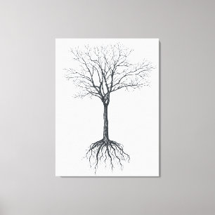 Tree without leaves canvas print