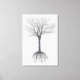 Tree without leaves canvas print