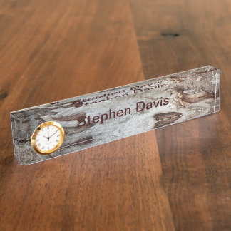 Tree Wood Bark Nameplate