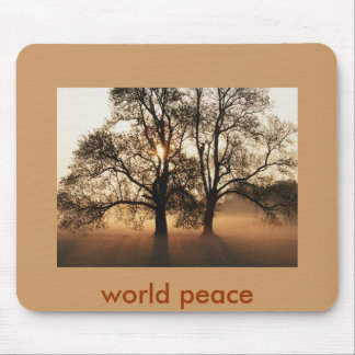 Tree, world peace mouse pad