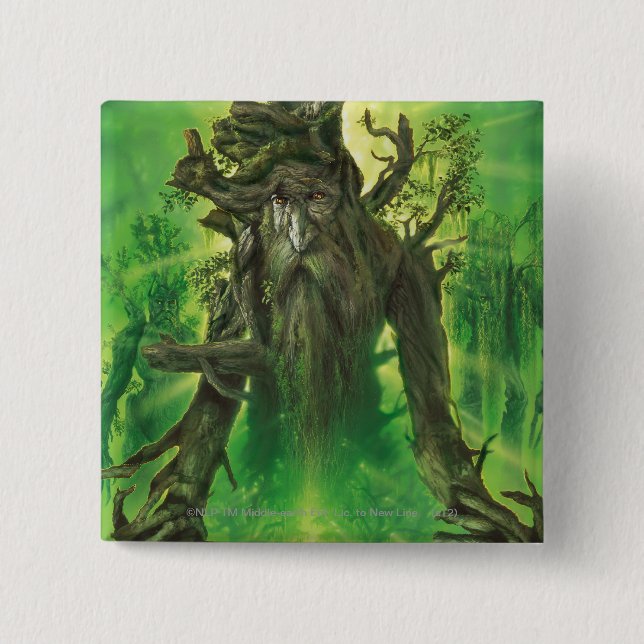 Treebeard 2 Inch Square Button (Front)
