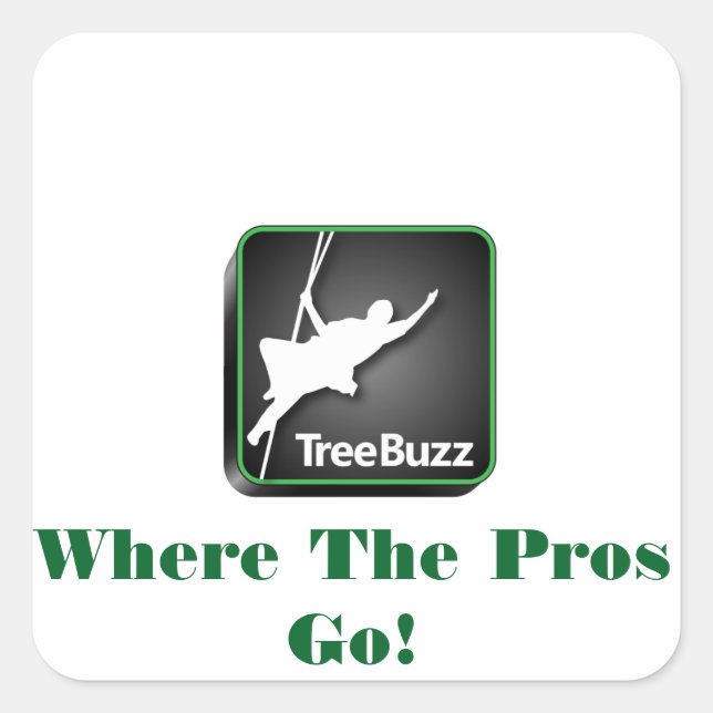 TreeBuzz square sticker (Front)