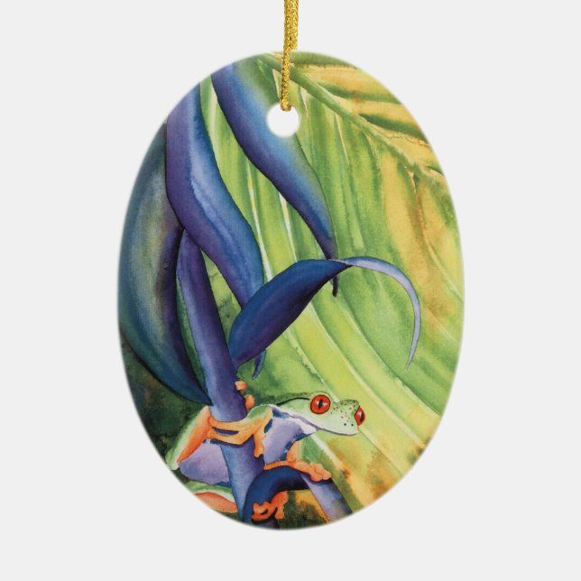 Treefrog Ceramic Ornament (Front)