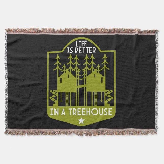 Treehouse Apparel And Decor Throw Blanket (Front)