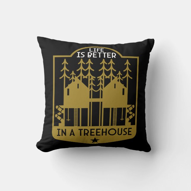 Treehouse Apparel And Decor Throw Pillow (Front)