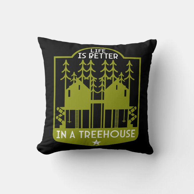 Treehouse Apparel And Decor Throw Pillow (Front)