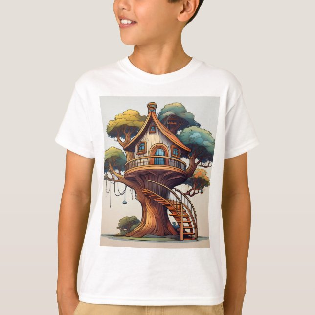 Treehouse Dreams Adventure-Inspired T-Shirt Design (Front)