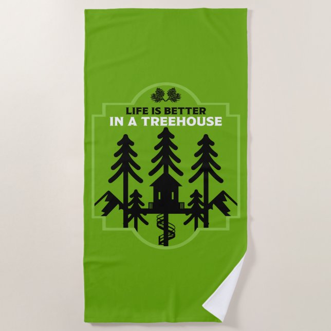 Treehouse Kids Back To School Beach Towel (Front)