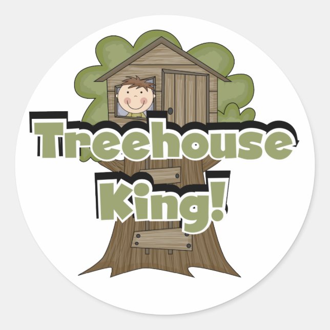 Treehouse King Tshirts and Gifts Classic Round Sticker (Front)