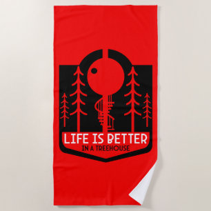 Treehouse Playhouse Back To School Beach Towel