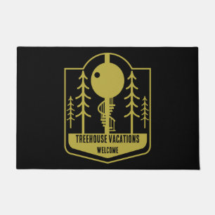 Treehouse Vacation Holidays Doormat