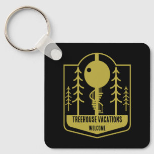 Treehouse Vacation Holidays Keychain