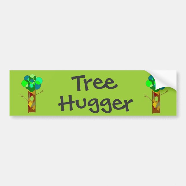 TREEHUGGER bumper sticker (Front)