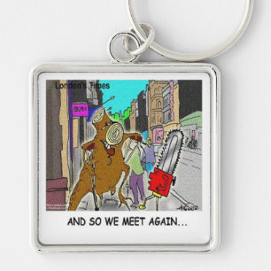 Treehugger Rick London Cartoon Funny Gifts Keychain
