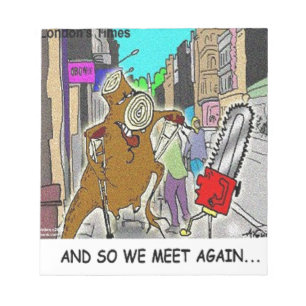 Treehugger Rick London Cartoon Funny Gifts Notepad