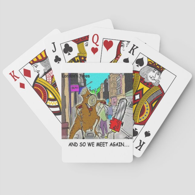 Treehugger Rick London Cartoon Funny Gifts Playing Cards (Back)