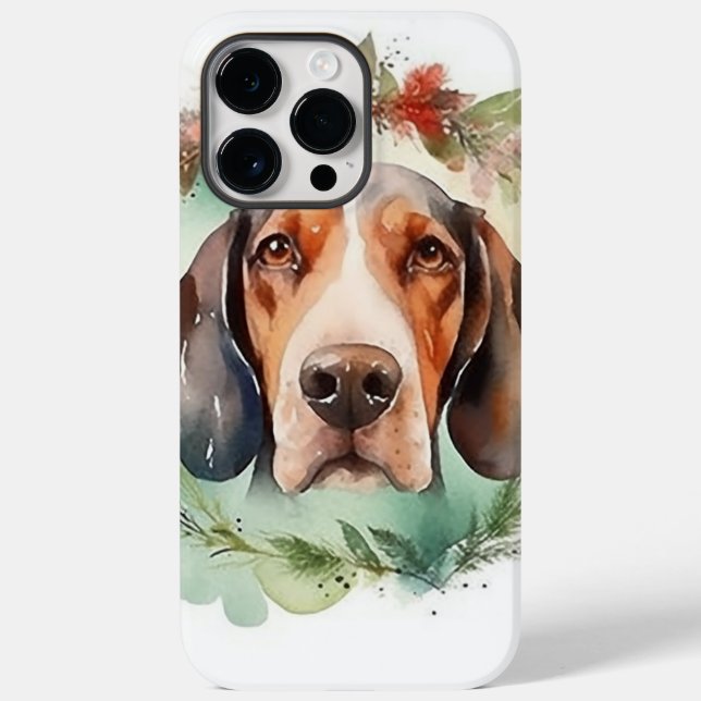 Treeing Walker Christmas Wreath Festive Pup  Case-Mate iPhone Case (Back)
