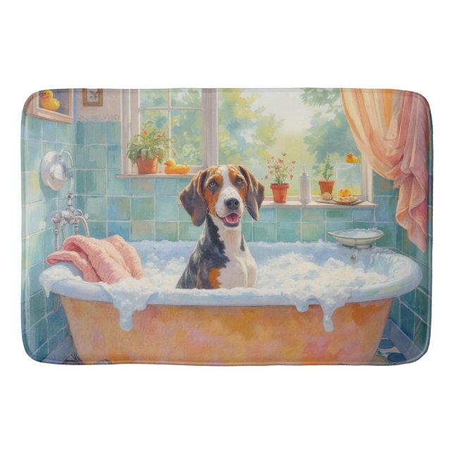Treeing Walker Coonhound Bath Time Cheerful  Mat (Front)