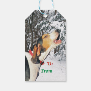 Treeing Walker Coonhound Christmas Gift Tag