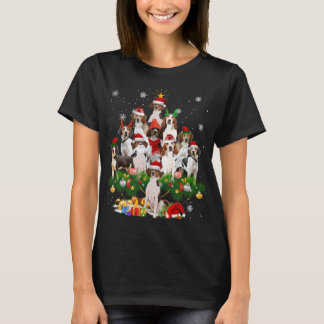 Treeing Walker Coonhound Christmas Tree Lights Dog T-Shirt