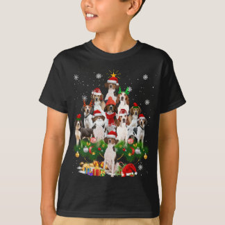 Treeing Walker Coonhound Christmas Tree Lights Dog T-Shirt