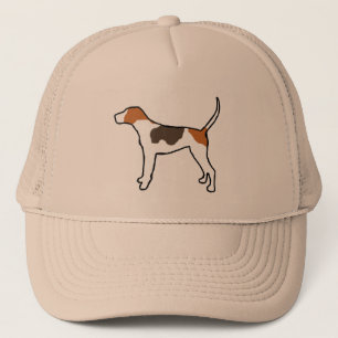 treeing walker coonhound colour silhouette trucker hat