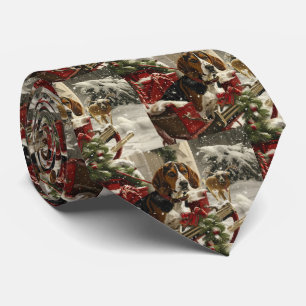 Treeing Walker Coonhound Dog Christmas Festive Tie
