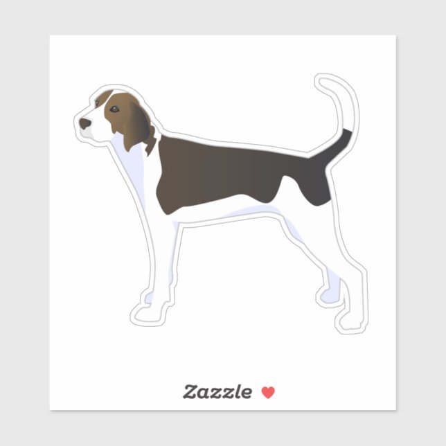 Treeing Walker Coonhound Dog Side View Silhouette (Sheet)