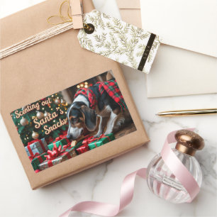 Treeing Walker Coonhound Festive Holiday Christmas Sticker
