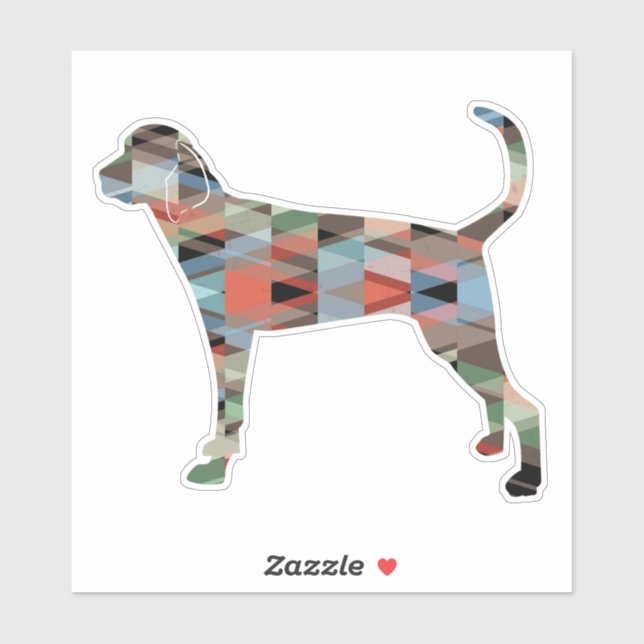 Treeing Walker Coonhound Geometric Silhouette (Sheet)