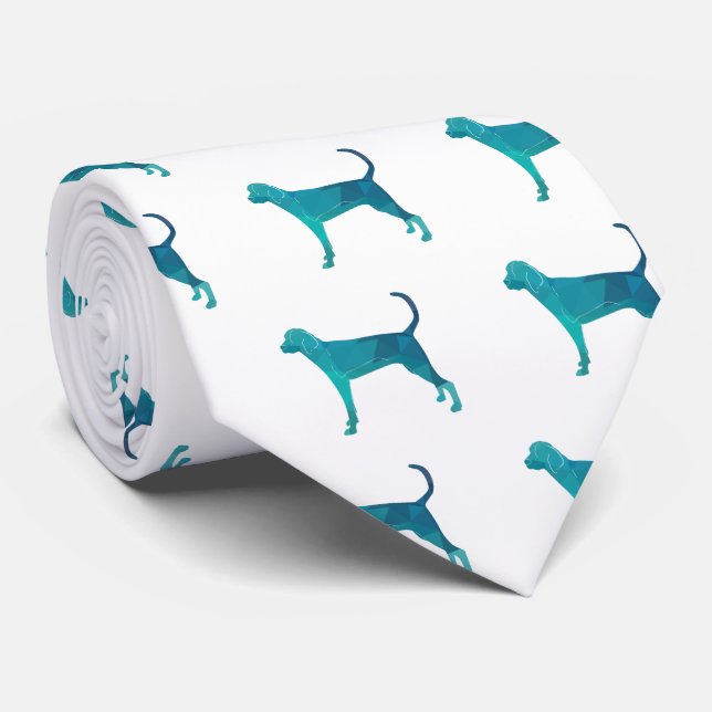 Treeing Walker Coonhound Geometric Silhouette Tie (Rolled)