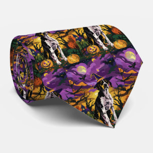 Treeing Walker Coonhound Halloween Witch Pumpkin Tie