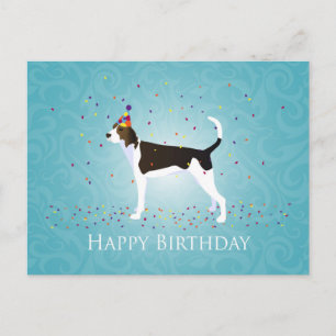 Treeing Walker Coonhound Happy Birthday Design Postcard