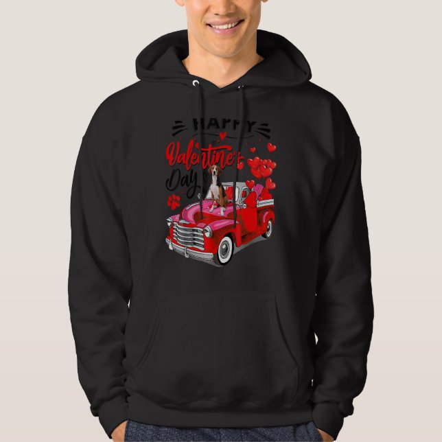 Treeing Walker Coonhound Happy Valentine's Day Cla Hoodie (Front)