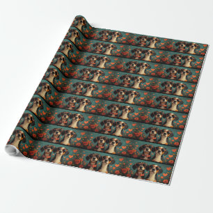 Treeing Walker Coonhound Heart Valentine's Day Wrapping Paper