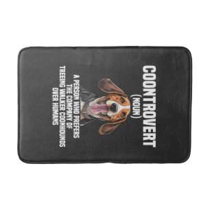 Treeing Walker Coonhound Lover Dog Coontrovert Bath Mat