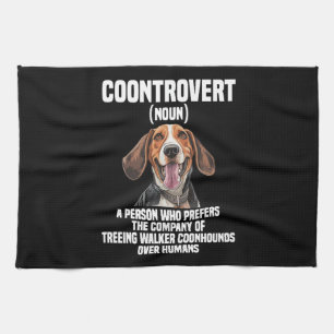 Treeing Walker Coonhound Lover Dog Coontrovert Kitchen Towel